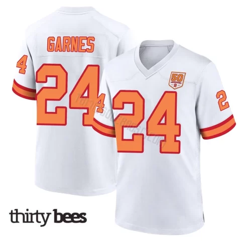 Ayden Garnes ＃24 Tampa Bay Buccaneers Men's Game White '76 50th Season Jersey
