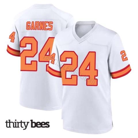 Ayden Garnes ＃24 Tampa Bay Buccaneers Men's Game White '76 Jersey