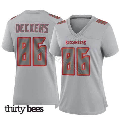 Evan Deckers ＃86 Tampa Bay Buccaneers Women's Game Gray Atmosphere Fashion Jersey