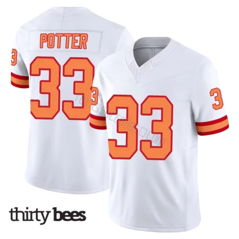 B.T. Potter ＃33 Tampa Bay Buccaneers Men's Limited White '76 Vapor F.U.S.E. Jersey