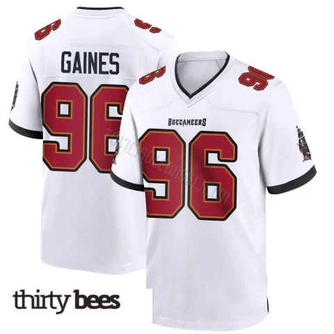Greg Gaines ＃96 Tampa Bay Buccaneers Men's Game White Jersey