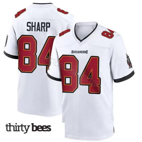 Bauer Sharp ＃84 Tampa Bay Buccaneers Men's Game White Jersey
