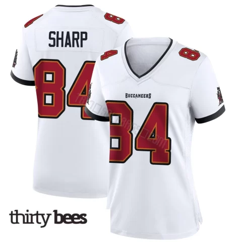 Bauer Sharp ＃84 Tampa Bay Buccaneers Women's Game White Jersey