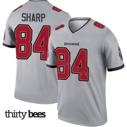 Bauer Sharp ＃84 Tampa Bay Buccaneers Men's Legend Gray Inverted Jersey