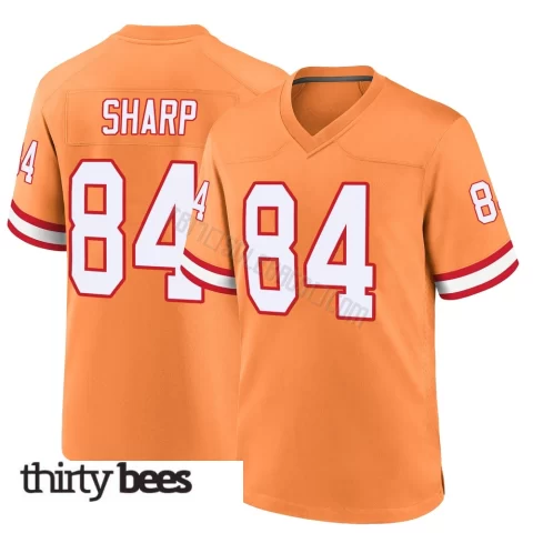 Bauer Sharp ＃84 Tampa Bay Buccaneers Youth Game Orange Throwback Jersey