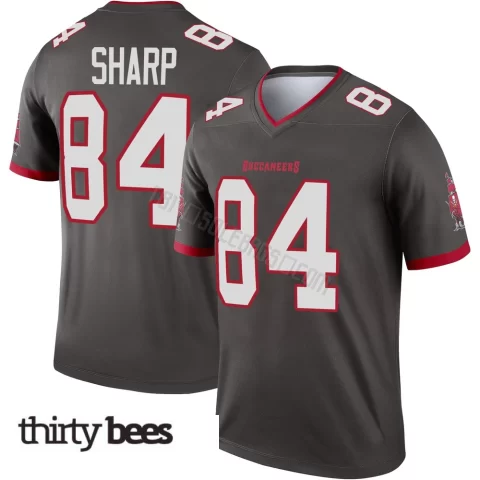 Bauer Sharp ＃84 Tampa Bay Buccaneers Men's Legend Pewter Alternate Jersey
