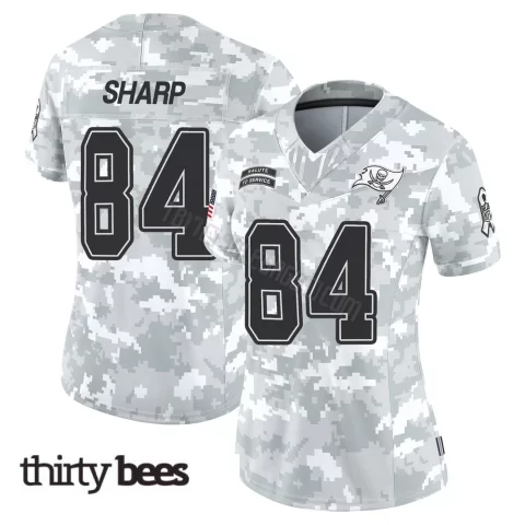 Bauer Sharp ＃84 Tampa Bay Buccaneers Women's Limited Arctic Camo 2024 Salute to Service Jersey