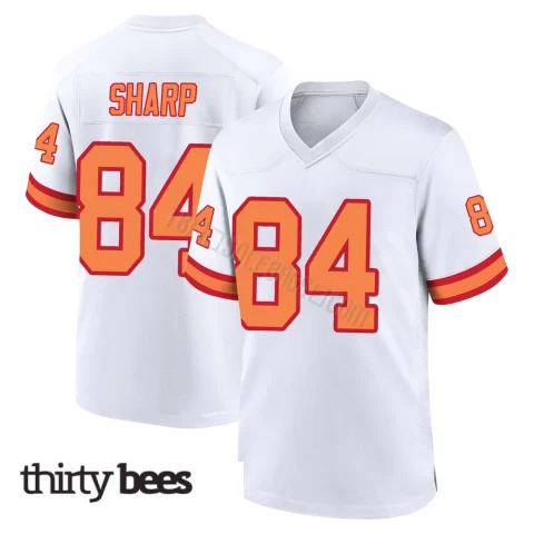 Bauer Sharp ＃84 Tampa Bay Buccaneers Youth Game White '76 Jersey