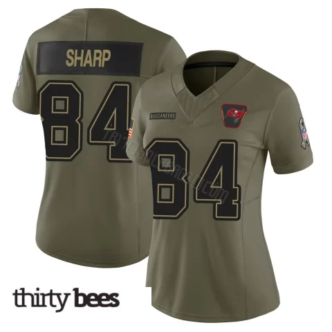 Bauer Sharp ＃84 Tampa Bay Buccaneers Women's Limited Olive 2025 Salute to Service Jersey
