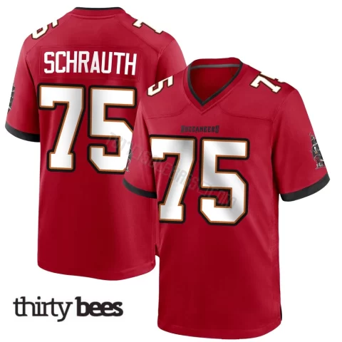 Billy Schrauth ＃75 Tampa Bay Buccaneers Men's Game Red Team Color Jersey