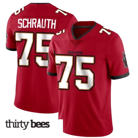 Billy Schrauth ＃75 Tampa Bay Buccaneers Men's Limited Red Team Color Vapor Untouchable Jersey