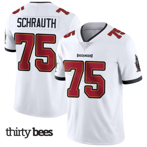 Billy Schrauth ＃75 Tampa Bay Buccaneers Men's Limited White Vapor Untouchable Jersey