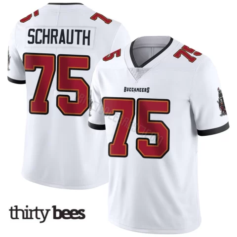 Billy Schrauth ＃75 Tampa Bay Buccaneers Youth Limited White Vapor Untouchable Jersey
