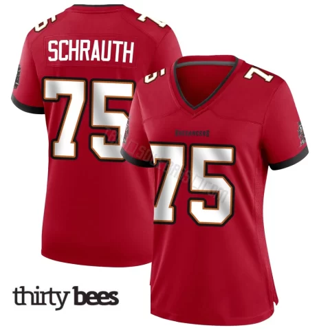 Billy Schrauth ＃75 Tampa Bay Buccaneers Women's Game Red Team Color Jersey