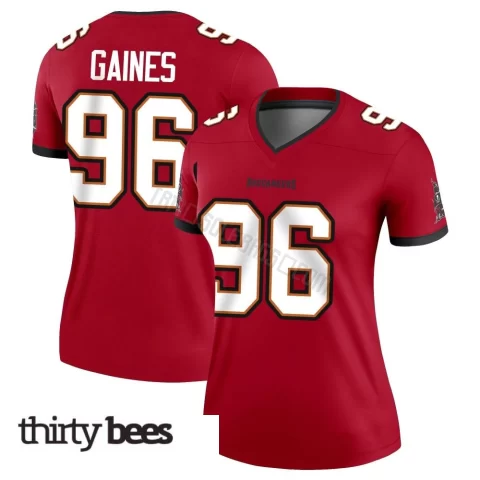 Greg Gaines ＃96 Tampa Bay Buccaneers Women's Legend Red Jersey