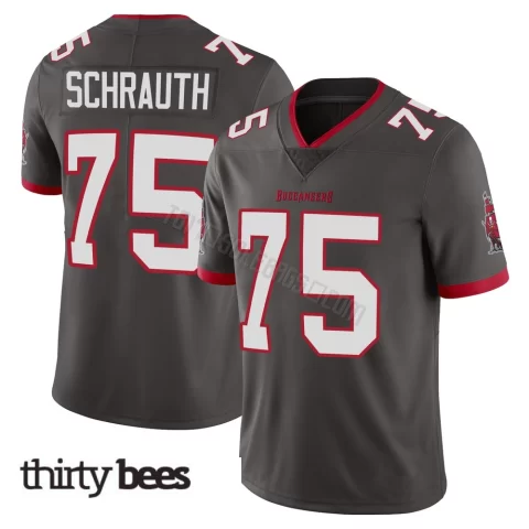 Billy Schrauth ＃75 Tampa Bay Buccaneers Men's Limited Pewter Alternate Vapor Jersey