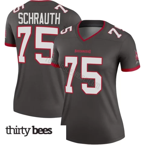 Billy Schrauth ＃75 Tampa Bay Buccaneers Women's Legend Pewter Alternate Jersey
