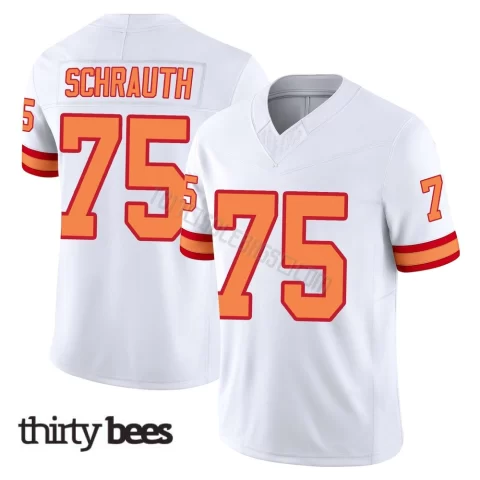 Billy Schrauth ＃75 Tampa Bay Buccaneers Men's Limited White '76 Vapor F.U.S.E. Jersey