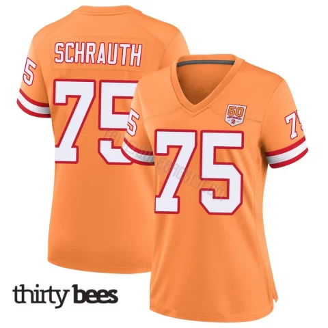 Billy Schrauth ＃75 Tampa Bay Buccaneers Women's Game Cream sicle 50th Season Jersey