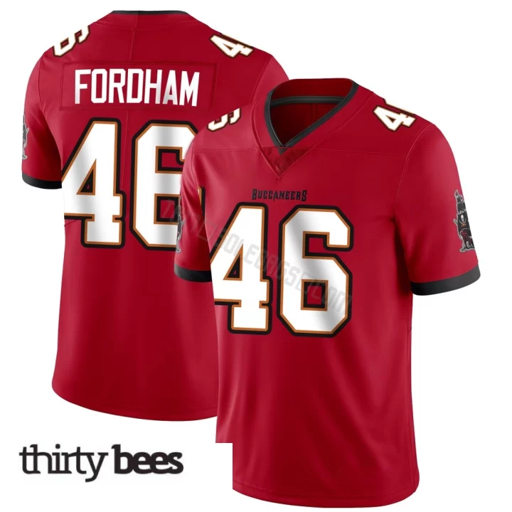 Caden Fordham ＃46 Tampa Bay Buccaneers Youth Limited Red Team Color Vapor Untouchable Jersey