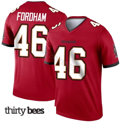 Caden Fordham ＃46 Tampa Bay Buccaneers Youth Legend Red Jersey