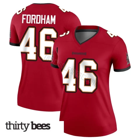 Caden Fordham ＃46 Tampa Bay Buccaneers Women's Legend Red Jersey