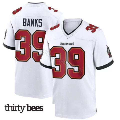 Marcus Banks ＃39 Tampa Bay Buccaneers Youth Game White Jersey