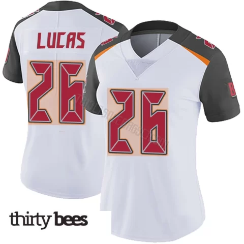 Chase Lucas ＃26 Tampa Bay Buccaneers Women's Limited White Vapor Untouchable Jersey