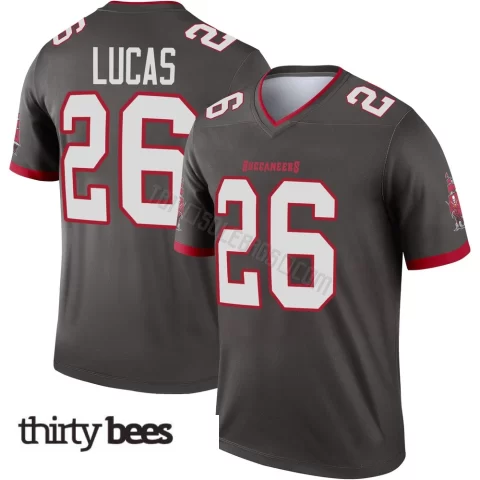 Chase Lucas ＃26 Tampa Bay Buccaneers Men's Legend Pewter Alternate Jersey