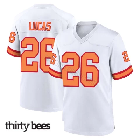 Chase Lucas ＃26 Tampa Bay Buccaneers Men's Game White '76 Jersey