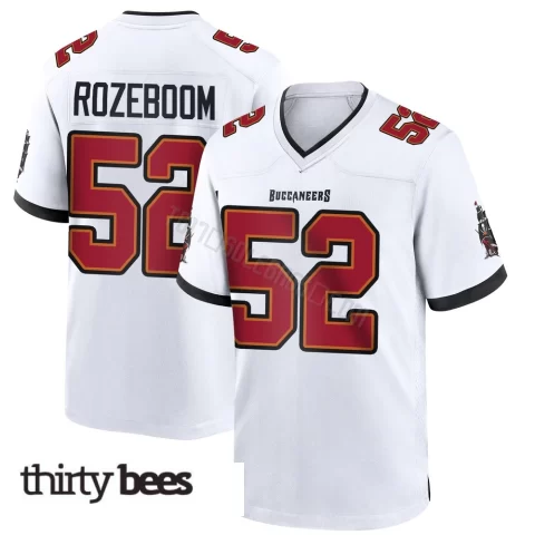 Christian Rozeboom ＃52 Tampa Bay Buccaneers Youth Game White Jersey