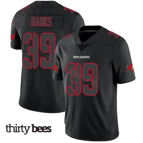 Marcus Banks ＃39 Tampa Bay Buccaneers Youth Limited Black Impact Jersey