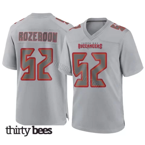 Christian Rozeboom ＃52 Tampa Bay Buccaneers Men's Game Gray Atmosphere Fashion Jersey