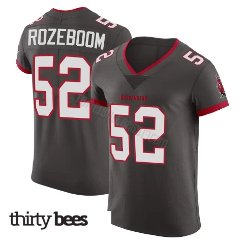 Christian Rozeboom ＃52 Tampa Bay Buccaneers Men's Elite Pewter Alternate Vapor Jersey