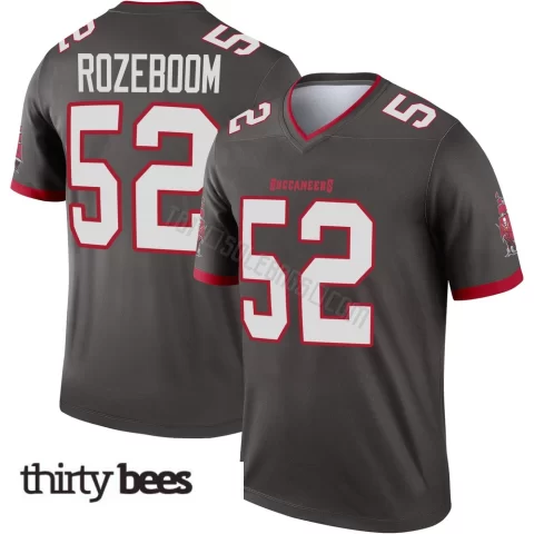Christian Rozeboom ＃52 Tampa Bay Buccaneers Men's Legend Pewter Alternate Jersey