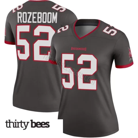 Christian Rozeboom ＃52 Tampa Bay Buccaneers Women's Legend Pewter Alternate Jersey
