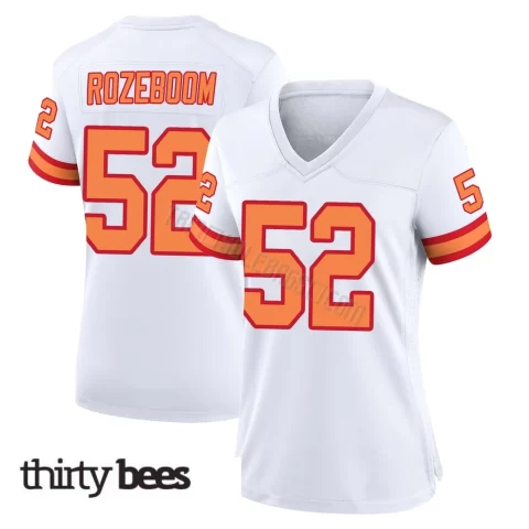 Christian Rozeboom ＃52 Tampa Bay Buccaneers Women's Game White '76 Jersey
