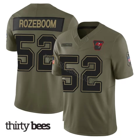 Christian Rozeboom ＃52 Tampa Bay Buccaneers Men's Limited Olive 2025 Salute to Service Jersey