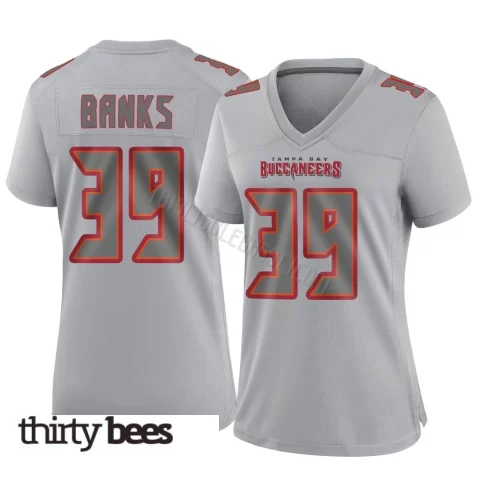 Marcus Banks ＃39 Tampa Bay Buccaneers Women's Game Gray Atmosphere Fashion Jersey