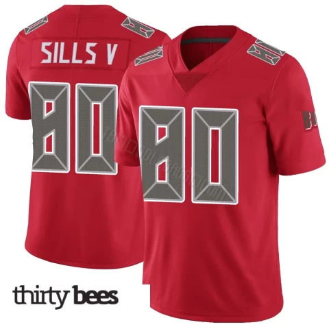 David Sills V ＃80 Tampa Bay Buccaneers Men's Limited Red Color Rush Jersey