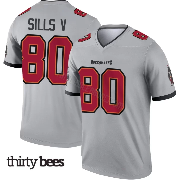 David Sills V ＃80 Tampa Bay Buccaneers Youth Legend Gray Inverted Jersey