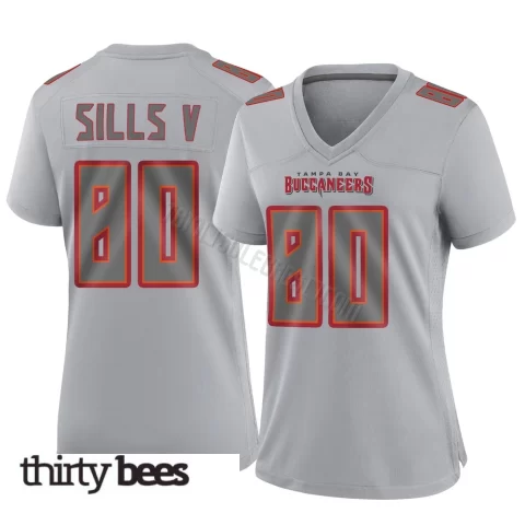 David Sills V ＃80 Tampa Bay Buccaneers Women's Game Gray Atmosphere Fashion Jersey