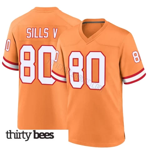 David Sills V ＃80 Tampa Bay Buccaneers Youth Game Orange Throwback Jersey