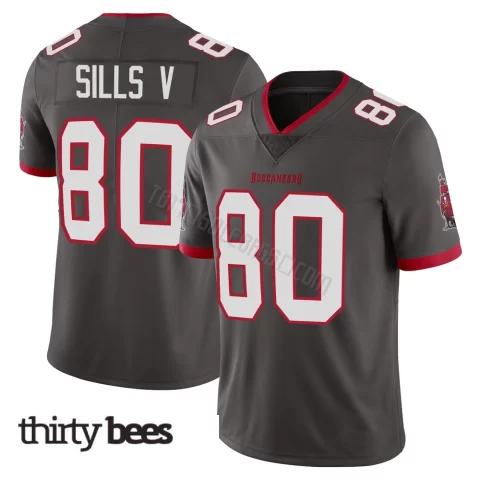 David Sills V ＃80 Tampa Bay Buccaneers Men's Limited Pewter Alternate Vapor Jersey