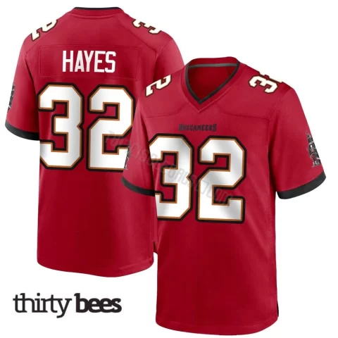 Josh Hayes ＃32 Tampa Bay Buccaneers Youth Game Red Team Color Jersey