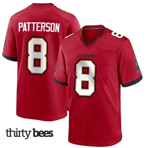 Dean Patterson ＃8 Tampa Bay Buccaneers Men's Game Red Team Color Jersey