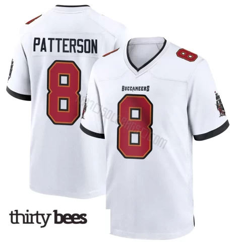 Dean Patterson ＃8 Tampa Bay Buccaneers Men's Game White Jersey