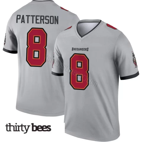 Dean Patterson ＃8 Tampa Bay Buccaneers Youth Legend Gray Inverted Jersey
