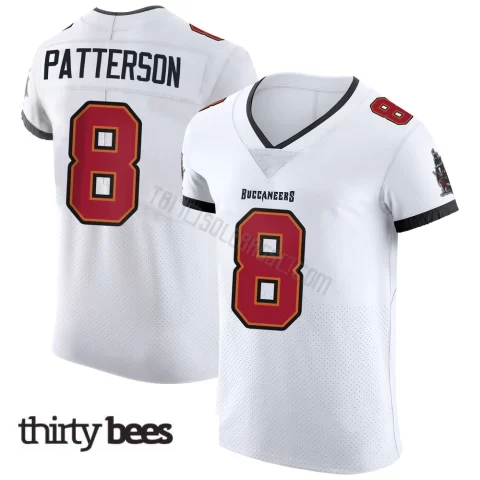 Dean Patterson ＃8 Tampa Bay Buccaneers Men's Elite White Vapor Jersey
