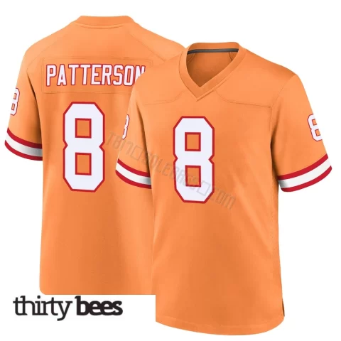 Dean Patterson ＃8 Tampa Bay Buccaneers Youth Game Orange Throwback Jersey